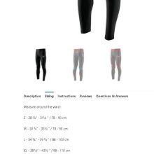 LP EmbioZ Leg Support Compression Tights - Sizing